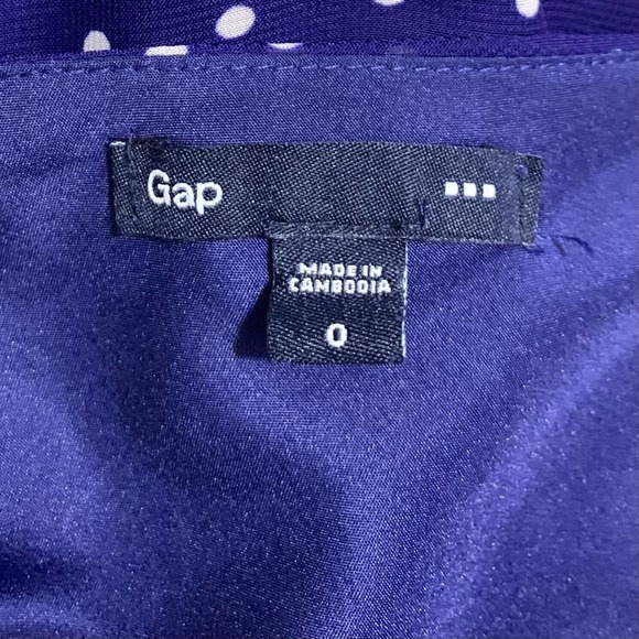 Gap Dress Women's Size 0 Blue White Polka Dot Sleeveless Casual Zip Up - Picture 5 of 8